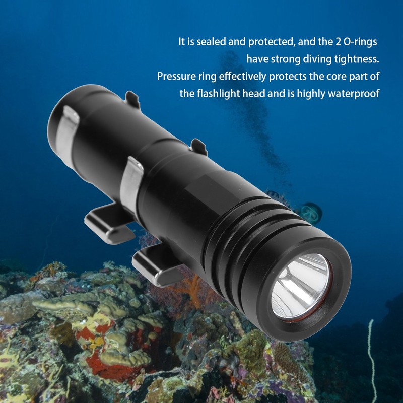 Mini Diving Light 200M Waterproof Underwater LED Flashlight Camping Lantern
