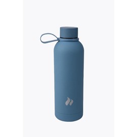 roastmarket Insulated Flask, 500 ml, Stainless Steel, Double-Walled, Leak-Proof, Dishwasher Safe, BPA-Free, Grey/Blue, Thermal Flask for Coffee, Tea, Water, Sports and Everyday