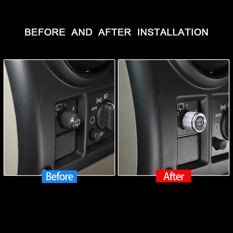 Center Console Rear Windshield Wiper Switch Button Knob Trim Cover