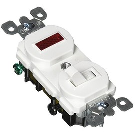 Leviton Combination Switch with Pilot Light, 5226-W, White