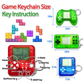 yuzshin Video Game Keychain Video Game Party Favors Video Game Party Supplies 3 Styles Mini Game Console Fidget Toys Bulk for Kids Classroom Prizes Goodies Bags Stuffer Backpack Keychain (3)