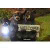 Bear Couple Statue with Solar Light Solar Bear Lantern Figurine