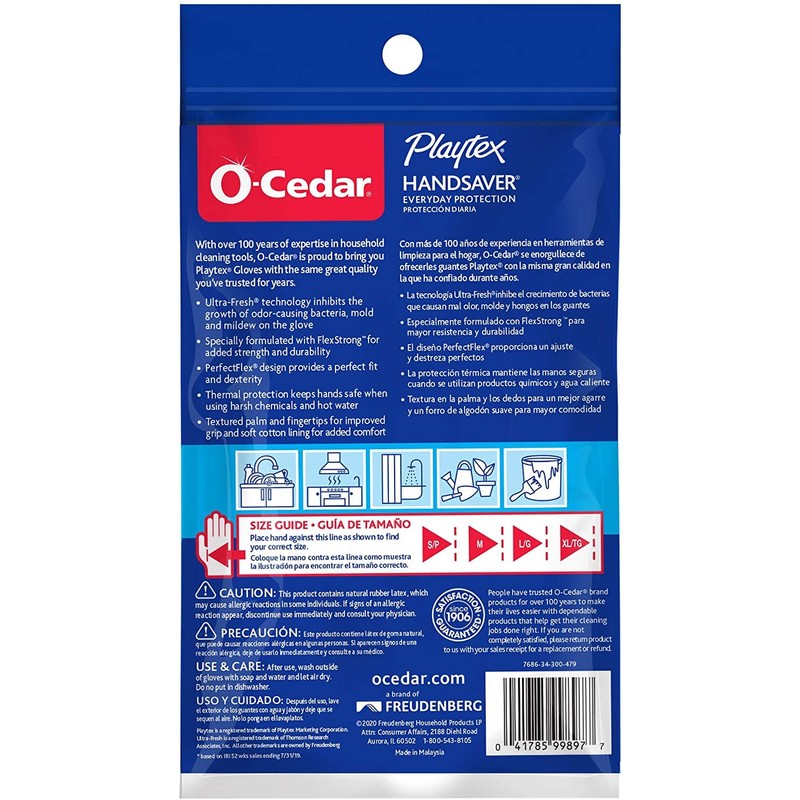 Playtex HandSaver Reuseable Rubber Cleaning Gloves (Medium, 12 Pairs), Everyday