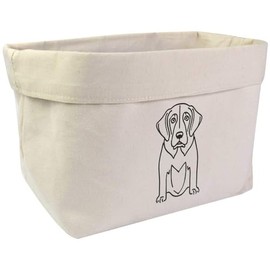 Large 'Basset Hound' Canvas Organiser/Storage Bag (OR00029235)