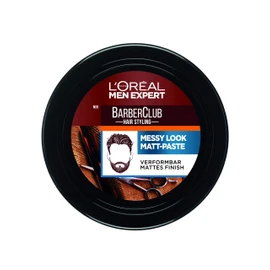 L'Oréal Men Expert Barber Club, Messy Look Matt Paste, Hair Wax with Strong Hold, Malleable, Flexible Structure, Hair Paste for Men, 75 ml
