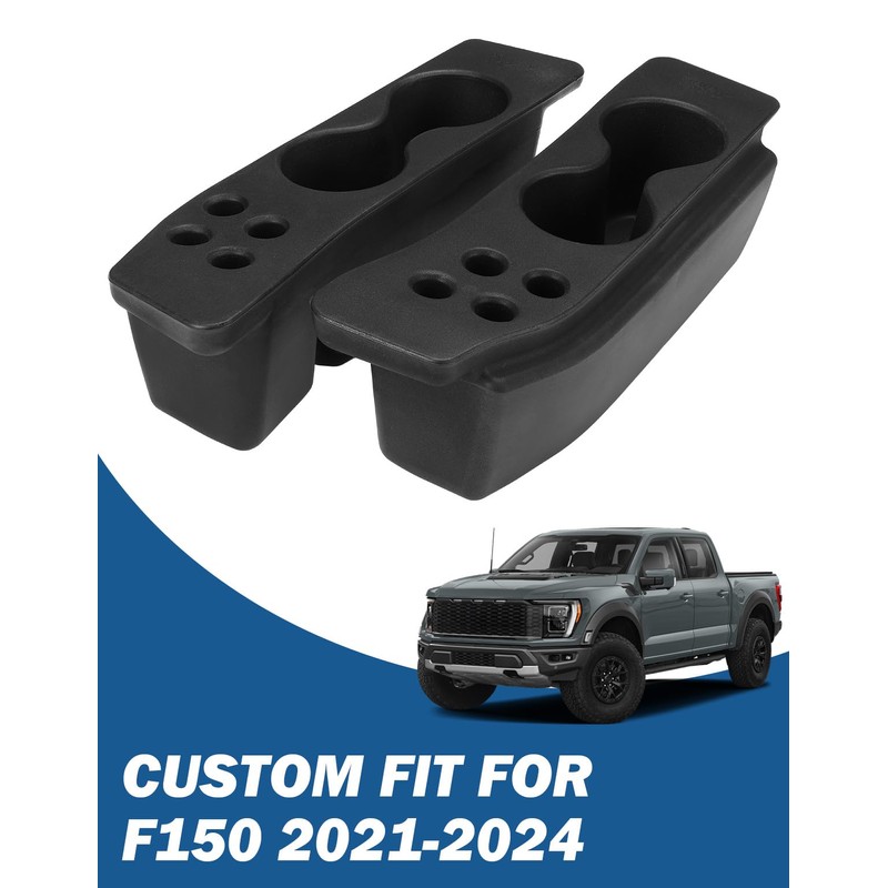 JOYTUTUS Door Cup Holder Insert, Compatible with F150 2021-2024 Cup