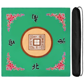 Universal Mahjong Mat, Mahjong/Paigow/Poker/Dominos Game Table Cover Slip Resistant Mat 31.5" x 31.5"(80cm x 80cm) (Green)