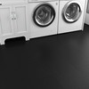 FunStick Black Peel and Stick Floor Tile Waterproof 12x12 in