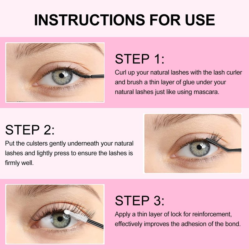 Cluster Eyelash Extension D Curl Wide-Stem DIY Individual Eyelash Extension