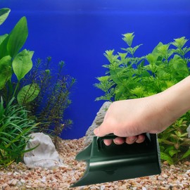 Balacoo Aquarium Sand Cleaner: Plastic Fish Tank Cleaner - Thickened Aquarium Sand Scoop, Cleaning Pan Scoop Shovel for Home Fish Tank Garden - Black