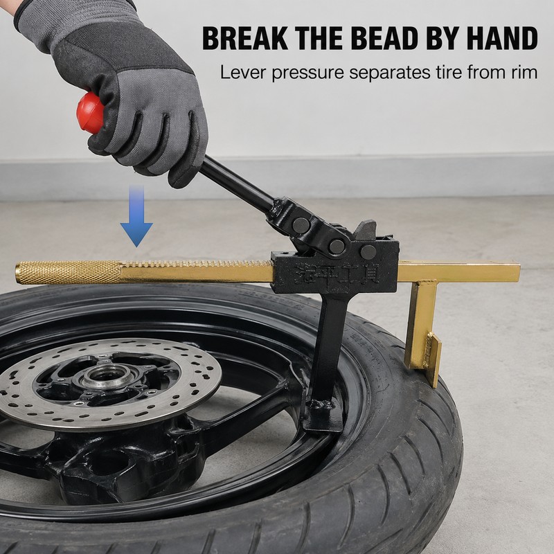16.14-Inch Manual Steel Tire Changer Bead Breaker Tool