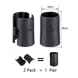 Cluoling Metal Rack Shelf Fixing Parts 20 Pairs 40 Pieces for Steel Rack 0.7 inch (19 mm) Pole Diameter Sleeve Shelf Fixing Parts Plastic Clips Mounting Parts Durable Abrasion Resistant Durable