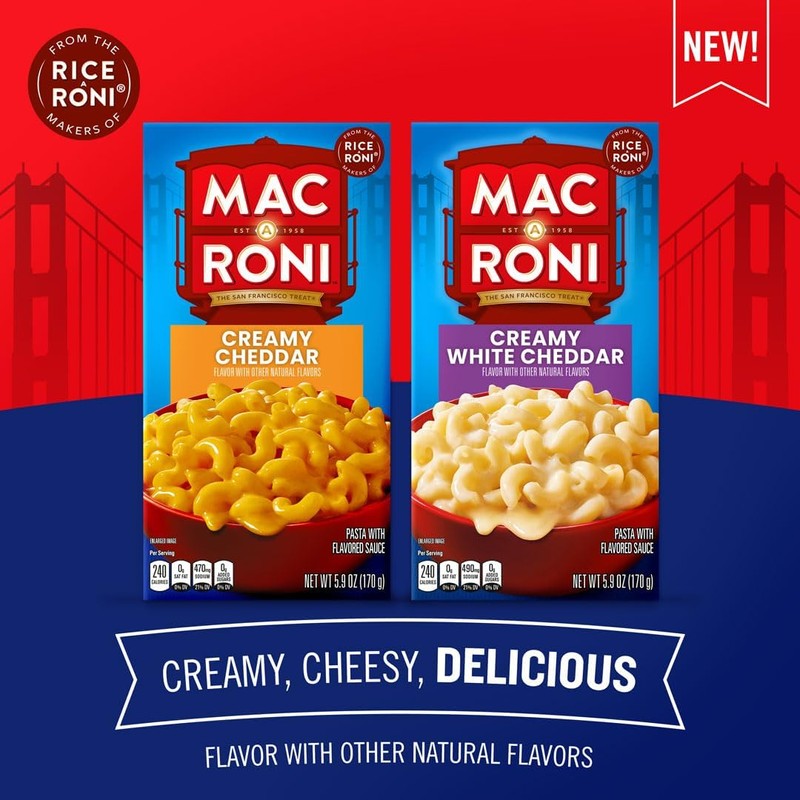 Mac-A-Roni Cup, Creamy White Cheddar, 2.04 Oz, Pack of 4