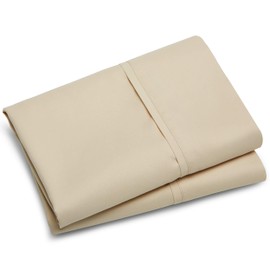 Bare Home Microfiber Pillow Cases - King Size Set of 2 - Cooling Pillowcases - Double Brushed - Sand Pillowcases 2 Pack - Easy Care (King Pillowcase Set of 2, Sand)