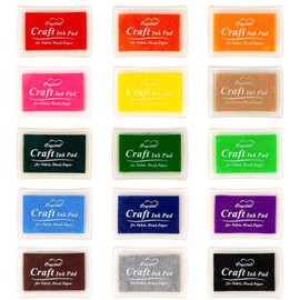 WEDAMOO Color Ink Pad,15 Pcs Ink Pads for Stamping,DIY Multicolor Ink Pads for Card Making for Card Making, Paper Craft, Canvas, Stamp Card Making