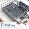 SNTD Dish Drying Rack for Kitchen Counter - Stainless Steel