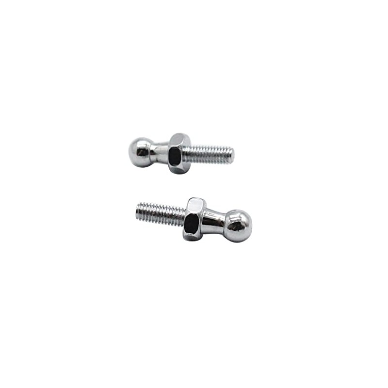 2 pcs10mm BALL STUD BOLT M6 thread Silver for gas