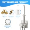 Brushed Nickel Handheld Warm Water Bidet Sprayer Mounted on The