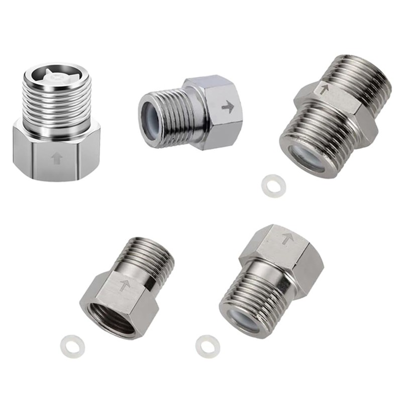 Check Valve, Electroplated Copper 1/2" Female to 1/2" Male Thread
