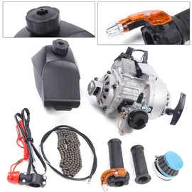 49CC 2 Stroke Engine Motor Kit, Pull Start High-Performance Cylinder Starter Engine Kit for Mini Dirt Bike, Pocket Bike, ATV or Scooter