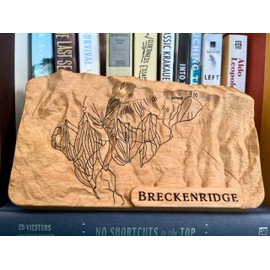 Breckenridge Ski Resort 3D Wooden Map – Handcrafted Topography Model with Laser-Etched Ski Trails – Perfect Gift for Skiers & Snowboarders