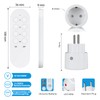 SURNICE Radio Socket with Remote Control, 2300 W 4 Socket