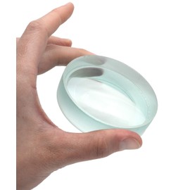 Double Concave Lens, 100mm Focal Length, 3" (75mm) Diameter - Spherical, Optically Worked Glass Lens - Ground Edges, Polished - Great for Physics Classrooms - Eisco Labs