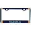 Nelson Illinois Car Metal License Plate Frame Retro Design