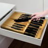 Woodfinity Bamboo Knife Drawer Organizer, Knife Drawer Organizer Insert, Kitchen