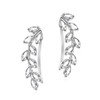 AOBOCO Leaf Ear Climbers Earrings Hypoallergenic 925 Sterling Silver Ear