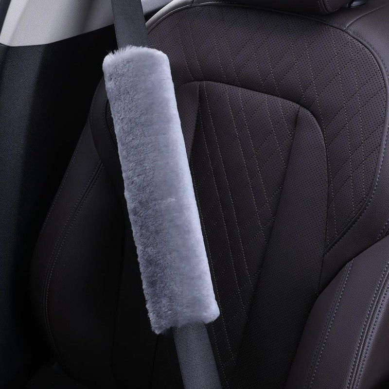 OGLAND 2 Pack 13.4inch Big Plush Soft Wool Sheepskin Seat