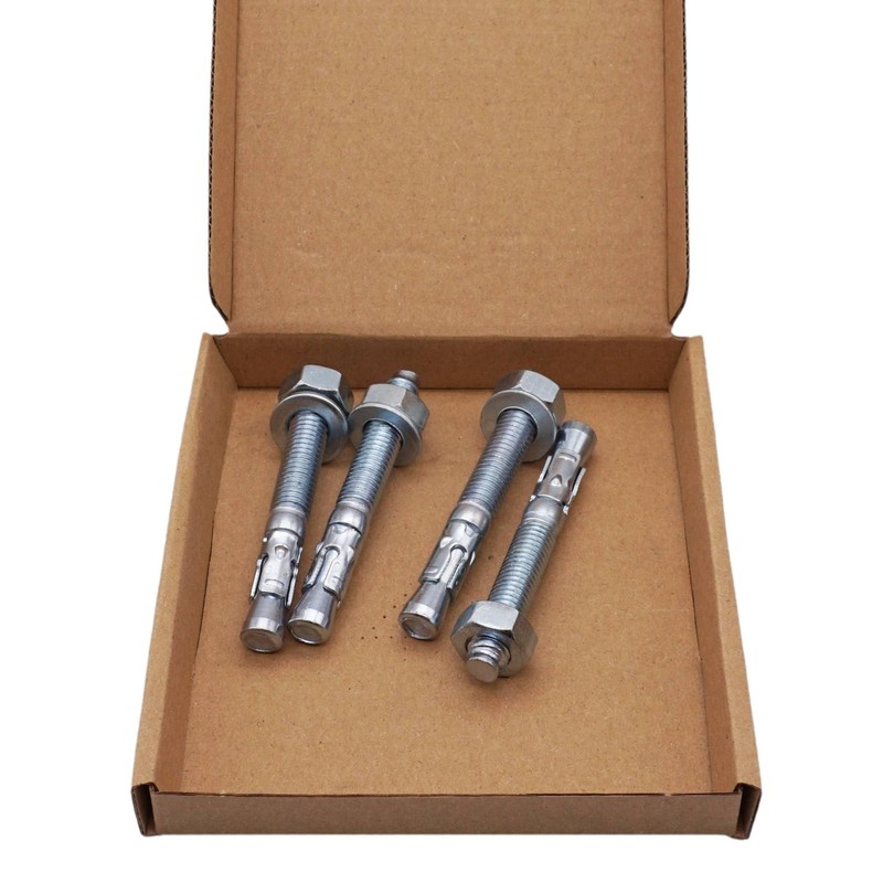 SKIR'CO (4 pcs) Zinc Plated Wedge Anchors M10 x 80