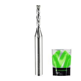 SHARPRO Compression Router Bit 1/4 Inch Shank 1/8 Inch Cutting Dia. Solid Carbide CNC End Mill, Milling Bits for Wood Carving, Slot Mortise, Engraving, Grinding