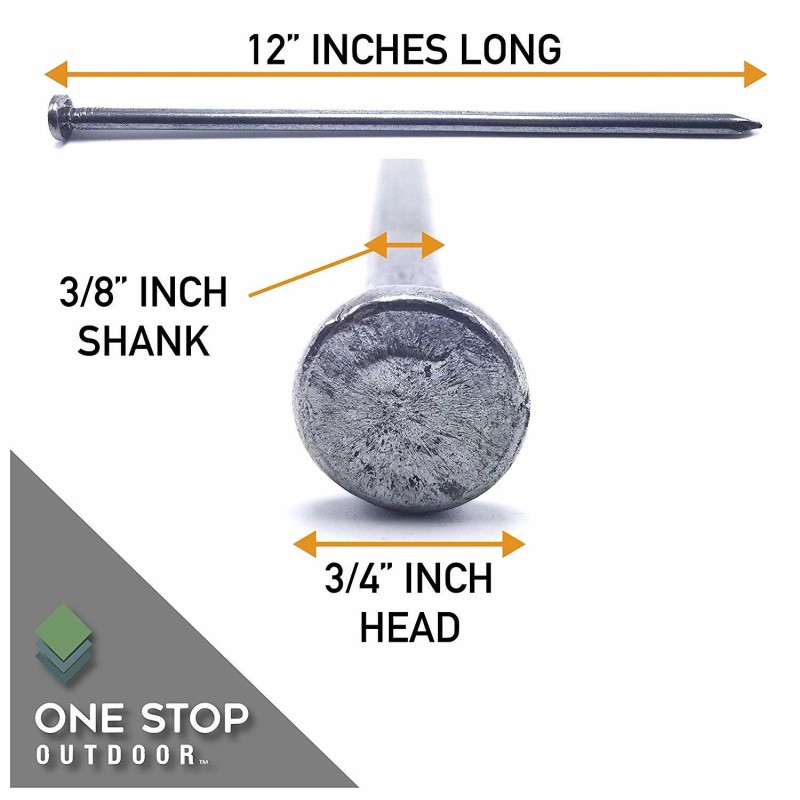 ProFlex 12 inch Metal Edging Spikes Stakes Outdoor Landscape Garden