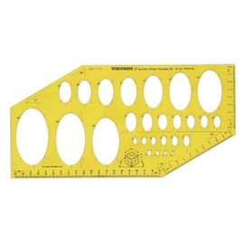 Traceease Geometric Drafting 35° Isometric Ellipse Template Drawing Stencil, Designing Template Measuring Ruler