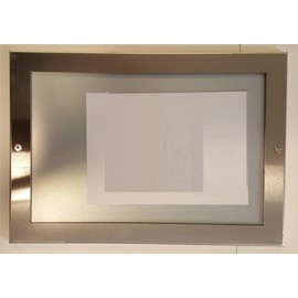 BUILDINGSIGNS.COM Elevator Notice frame 8.5" x 5.5" stainless Steel Lockable Stainless Steel Frame with Anti-Vandal Plexiglass For Elevator Interiors, Commercial & Public Use