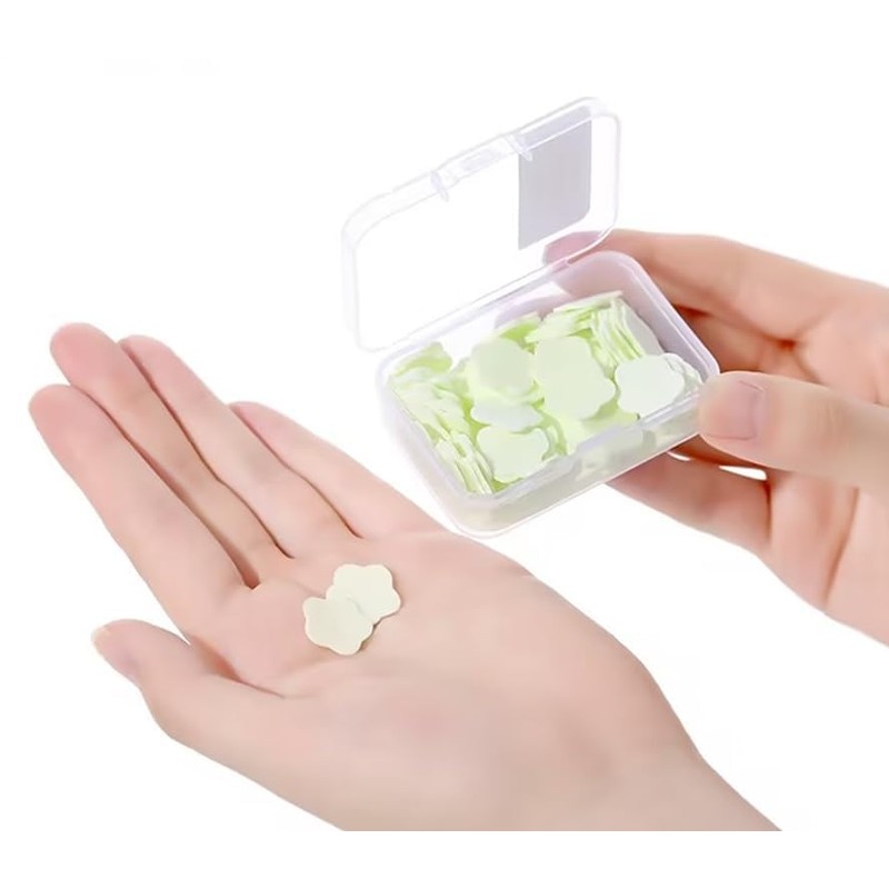 4 Boxes Paper Soap, 4 Random Different Scented Mini Portable