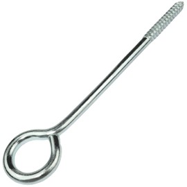 AERZETIX - C57956 - Set of 5 Eye Screws for Screwing Diameter 8 x 140 mm - Self-Tapping Eye Screw Closed - Made of Steel - Colour Silver