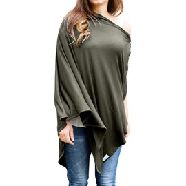 Byrd & Blume Maternity Nursing Cover Breathable Lightweight Breastfeeding Cover Wrap Shawl Scarf Poncho Full 360 (Olive, One size)