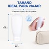 Janety Kit de Viaje con 4 Botellas Recargables Antifugas, Envases