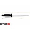 Kimura Professional Ceramic Honing Rod, 10 inch Honing Steel, Ceramic