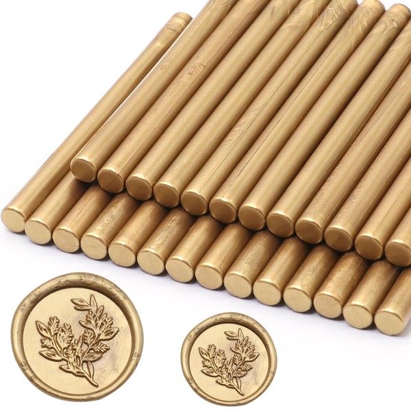Antique Gold Wax Seal Sticks 26pcs, Andotopee Glue Gun Wax