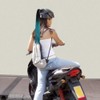 Helmet Pigtail, Gradient Bicycle Helmet Braid with Reusable Suction Cup