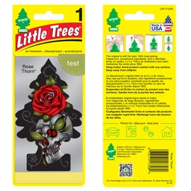 Little Trees Car Air Freshener | Hanging Paper Tree for Home or Car | Rose Thorn | 6 Pack