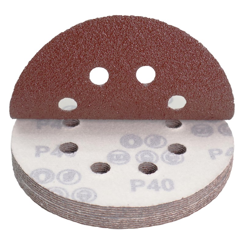 ZUYUEE 26PCS 125mm Sanding Discs 40 Grit,8-Hole Sand Paper,Sandpaper for