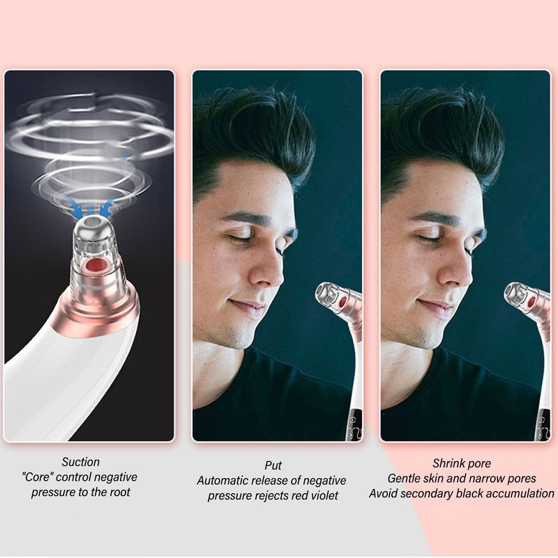 Electric Pore Vacuum Pimple Extractor Rechargeable Massaging Smart Facial Blackhead
