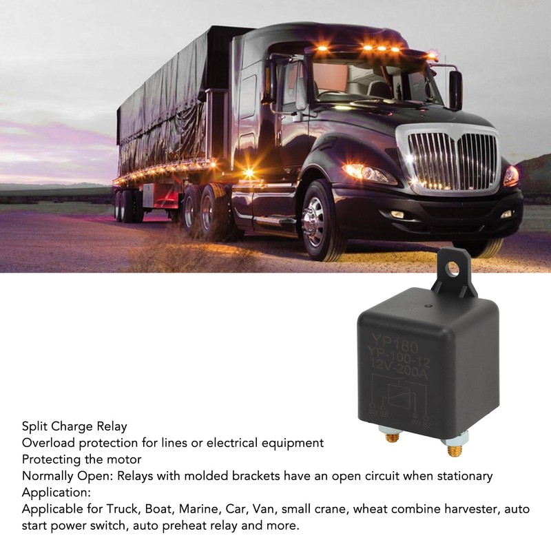 12V 200AMP Heavy Duty Starter Split Charge Relay Car Van