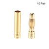 sourcing map 10 Pairs 4 mm Male and Female Banana