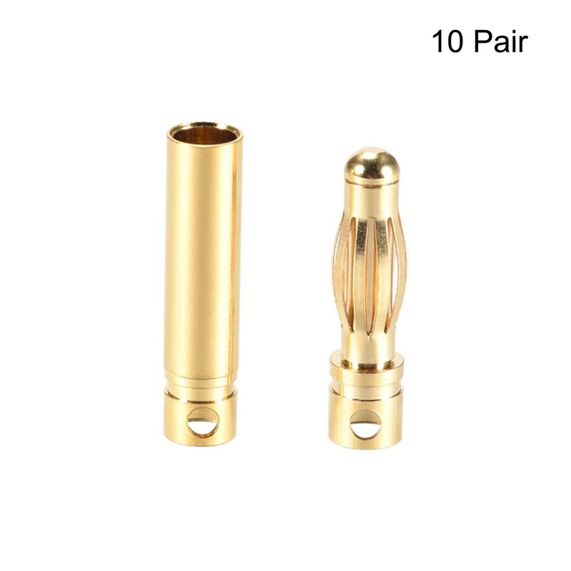 sourcing map 10 Pairs 4 mm Male and Female Banana