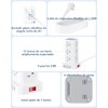 SMALLRT Torre Regleta Multicontacto con Protector de Sobretensión, 2.98M Extension
